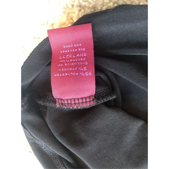 212 Collection Women’s Black Rhinestone Crew Neck Tank Top Size L - Picture 5 of 5